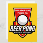 Personaliseer deze Beer Pong Logo Rules Kaart (Voorkant / Achterkant)
