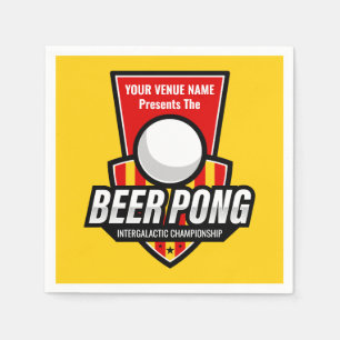 Personaliseer deze Beer Pong Logo Servet
