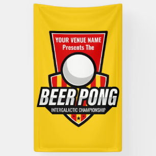 Personaliseer deze Beer Pong Logo Spandoek