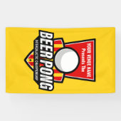 Personaliseer deze Beer Pong Logo Spandoek (Horizontaal)