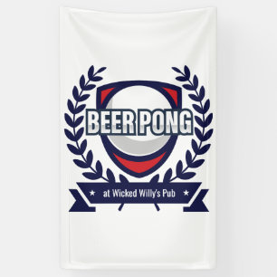 Personaliseer deze Beer Pong Logo Spandoek