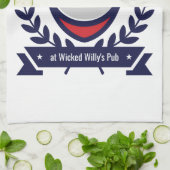 Personaliseer deze Beer Pong Logo Theedoek (Gevouwen)