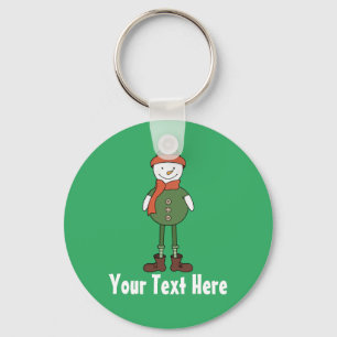 Personaliseer deze Cool Snowman Sleutelhanger