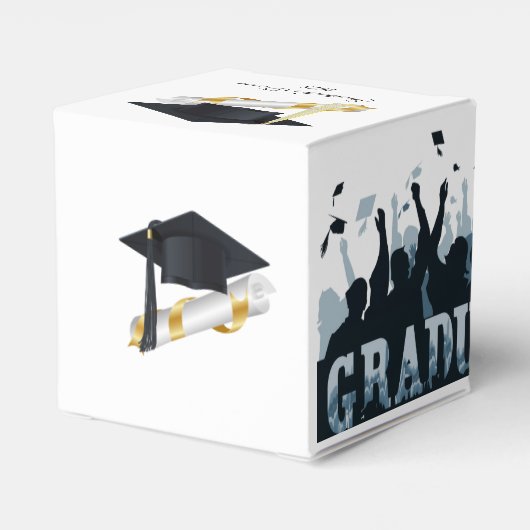 PERSONALISEER DEZE Graduation Cap en Diploma Bedankdoosjes (Achterkant)