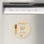 Personaliseer deze Happy 50th Birthday mama Magneet (Insitu (Vaatwasser))