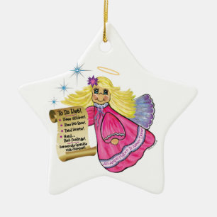 Personaliseer deze Little Angel's to do list Keramisch Ornament