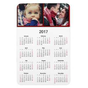 Personaliseer deze Mini Magnet Calendar 2017 Magneet