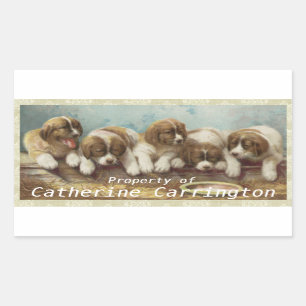 Personaliseer deze schattige Puppy Stickers