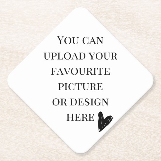 Personaliseer diamant kartonnen onderzetters (Voorkant)