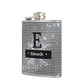 Personaliseer Diamond Flask, briljant wit kristal Heupfles (Links)