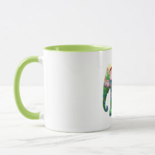 Personaliseer Dieren Safari Jungle Afrika Bloemen Mok