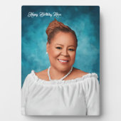 Personaliseer digitaal olieverfgeschenk voor je mo fotoplaat (voorkant)