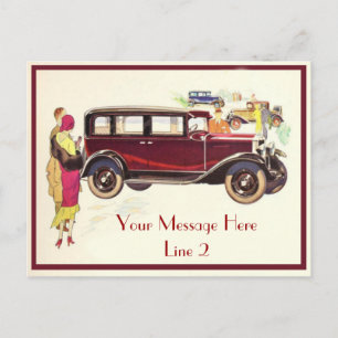 Personaliseer dit Briefkaart Roaring Twenties Cars