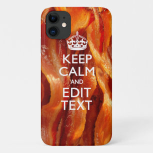 Personaliseer dit met Keep Calm en Bacon Decor iPhone 11 Hoesje