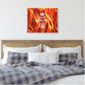 Personaliseer dit met Keep Calm en Sizzling Bacon Canvas Afdruk (Insitu (Slaapkamer))