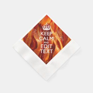 Personaliseer dit met Keep Calm en Sizzling Bacon Servet