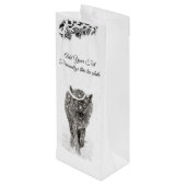 Personaliseer dit sjabloon wijn cadeautas (Achterkant Gekanteld)