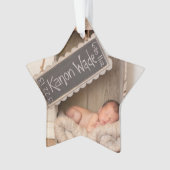 Personaliseer dit Star Shaped kerstversiering Ornament (voorkant)