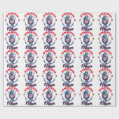 Personaliseer Dog Label Trots U.S. Coast Guard Mam Cadeaupapier (Vlak)