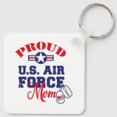Personaliseer Dog Label U.S. Luchtmacht Moeder Sleutelhanger (Achterkant)