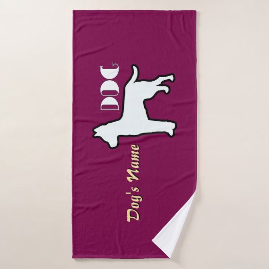 Personaliseer DOG Logo Bourgogne Doggie Badhanddoek (Badhanddoek)