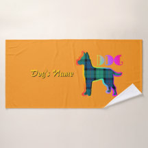 Personaliseer DOG Logo Regenboog Sinaasappel Plaid