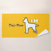 Personaliseer DOG Logo Sunny Yellow Doggie Badhanddoek (Badhanddoek)