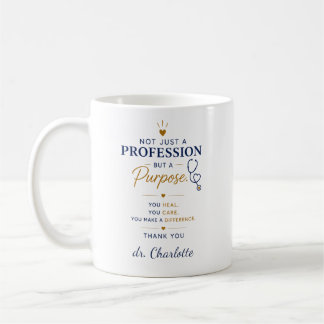 Personaliseer Dokter waarderingsgeschenk | Dank je Koffiemok