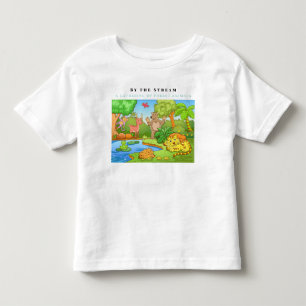 Personaliseer door de stroom die bosdieren verzame kinder shirts