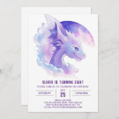 Personaliseer Drakenverjaardag Kaart (Voorkant / Achterkant)