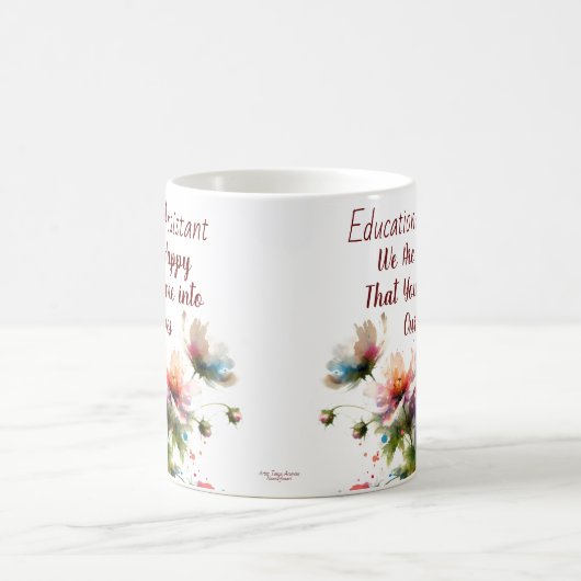 Personaliseer / Educatief Assistent / Moderne bloe Koffiemok (Center)