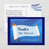 Personaliseer een Bar Mitswa Briefkaart (Voorkant / Achterkant)