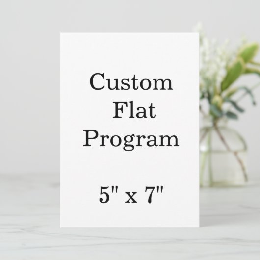 personaliseer eenvoudig aangepaste 5" x 7" Squared Programma (Staand voorkant)