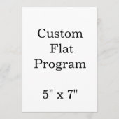 personaliseer eenvoudig aangepaste 5" x 7" Squared Programma (Voorkant)
