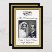 :personaliseer: Elegant Jubileum Party Custom Uitn Kaart (Voorkant / Achterkant)