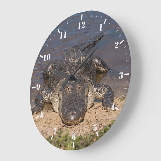Personaliseer face to face met de Alligator Grote Klok (Hoek)
