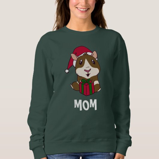 Personaliseer Familie Kerst Guinea Pig Mom Trui (Voorkant)