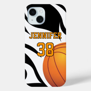 Personaliseer Flaming Basketball B/W