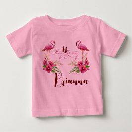 Personaliseer Flamingo Hibiscus Roze Meisjesachtig