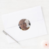 Personaliseer foto Baby Een jaar oude Sticker (Envelop)