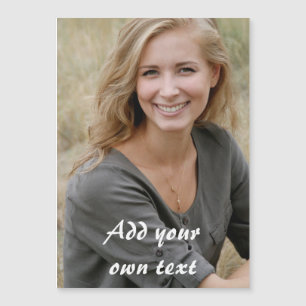 Personaliseer. Foto en tekst. Magnetische Uitnodiging