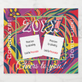 Personaliseer Foto Mousserende Wijn Drank Label SE Sparkling Wijnetiket (Enkel label)