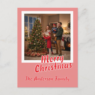 Personaliseer Foto Script Prettig Kerstfeest Vakan Feestdagenkaart