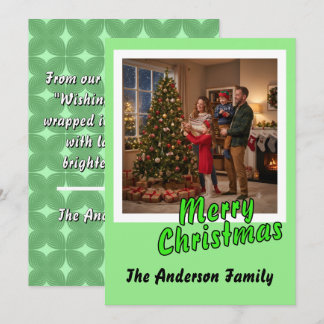 Personaliseer Foto Script Prettig Kerstfeest Vakan Feestdagenkaart