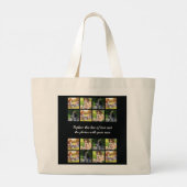 Personaliseer fotocollage en tekst grote canvas ta grote tote bag (Achterkant)