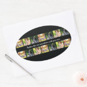 Personaliseer fotocollage en tekst ovaal sticker (Envelop)