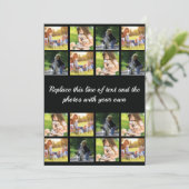 Personaliseer fotocollage en tekstaankondiging aankondiging (Staand voorkant)