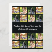 Personaliseer fotocollage en tekstaankondiging aankondiging (Voorkant / Achterkant)