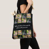 Personaliseer fotocollage en tekstcanvas tas (Dichtbij)