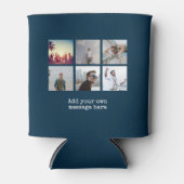 Personaliseer Fotocollage Ontwerp Eigen Upload Afb Blikjeskoeler (Voorkant)